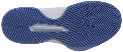 PUMA Explode 2, Zapatillas de Fútbol Unisex Adulto, Blanco White Black/Blue Glimmer, 43 EU