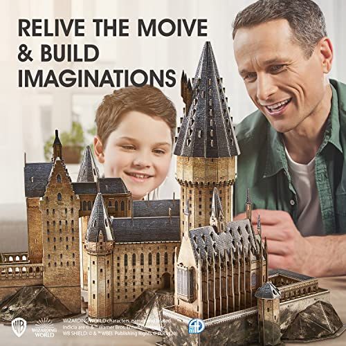Puzzle 3D Harry Potter by 4D Cityscape Hogwarts Gran Salón Maquetas para Montar Kit de Construcción Puzzles 3D Souvenir Regalo para Adolescentes y Adultos, 185 Piezas Versión Grande