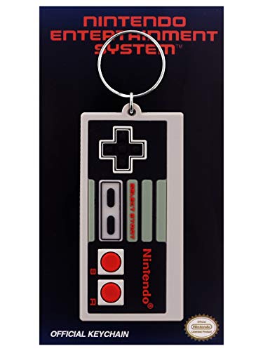 Pyramid International - Llavero de goma Nintendo Nes Controller, multicolor, 4 x 6 x 1,3 cm (RK38706C)