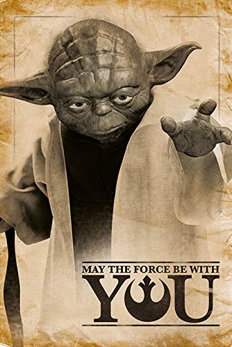 Pyramid intl - Poster Star Wars - Yoda May The Force be with You 61x92cm - 5050574336901
