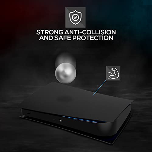 Q-View Black PlayStation 5 Faceplate Digital Edition - Quality Replacement Matte Black Shell - Premium PS5 Accessories Side Panel Black Cover Plate