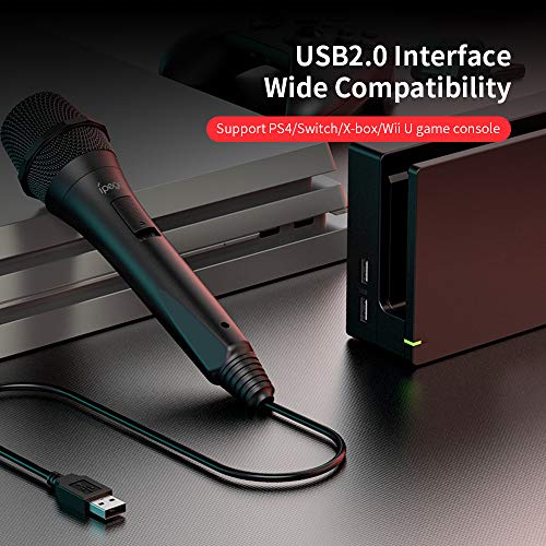 Qalabka PG-9209 Micrófono Compatible with Juegos con Cable Interfaz USB2.0 Micrófono Sonido Compatible with Switch / PS4 / X-Box/Consola Wii U