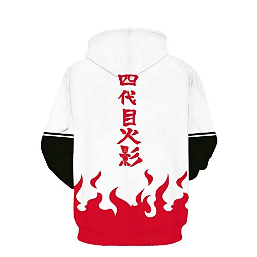 QiaoPkeb Sudadera con Capucha Anime Cosplay Suéter Tops Delgados Ropa de Otoño / Invierno Abrigo Unisex (Blanco, L)