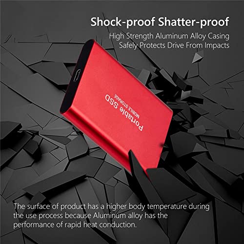 QINAG Disco Duro Externo Portátil, 500GB 1TB 2TB 4TB 8TB 10TB 12TB 16TB Tipo-C Unidad De Estado Sólido Ultradelgada, HDD Externo USB para Windows PC, XP/Mac, Linux, Android,Azul,16TB