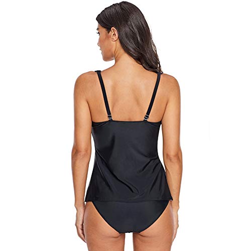QinMei Zhou Traje de baño de una sola pieza femenina costuras asimétricas Conservador grande patio playa spa cubierta vientre delgada camisa suelta