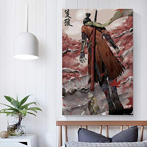 Qiuni Juego Sekiro Shadows Die Twic - Lienzo decorativo para pared (30 x 45 cm)