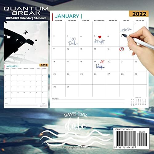 Quantum Break: OFFICIAL 2022 Calendar - Video Game calendar 2022 - Quantum Break -18 monthly 2022-2023 Calendar - Planner Gifts for boys girls kids ... games Kalendar Calendario Calendrier). 3