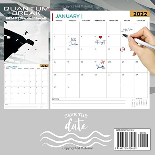 Quantum Break: OFFICIAL 2022 Calendar - Video Game calendar 2022 - Quantum Break -18 monthly 2022-2023 Calendar - Planner Gifts for boys girls kids ... games Kalendar Calendario Calendrier). 1