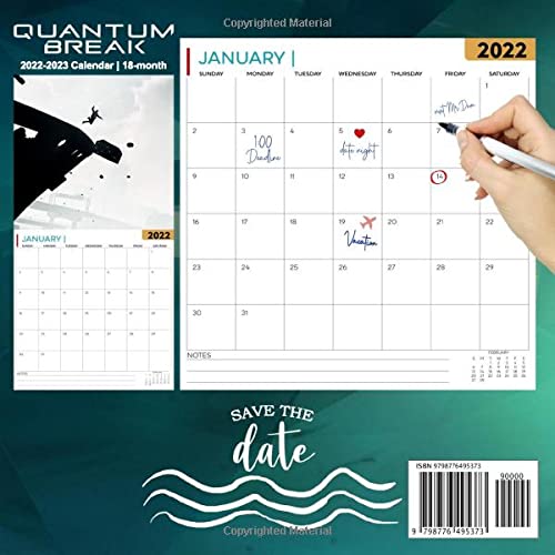 Quantum Break: OFFICIAL 2022 Calendar - Video Game calendar 2022 - Quantum Break -18 monthly 2022-2023 Calendar - Planner Gifts for boys girls kids ... games Kalendar Calendario Calendrier). 8
