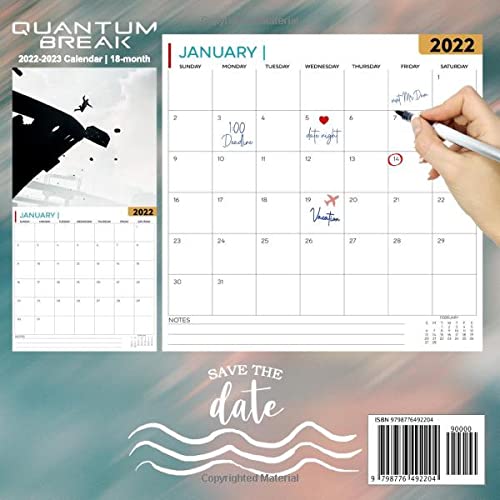 Quantum Break: OFFICIAL 2022 Calendar - Video Game calendar 2022 - Quantum Break -18 monthly 2022-2023 Calendar - Planner Gifts for boys girls kids ... games Kalendar Calendario Calendrier). 6