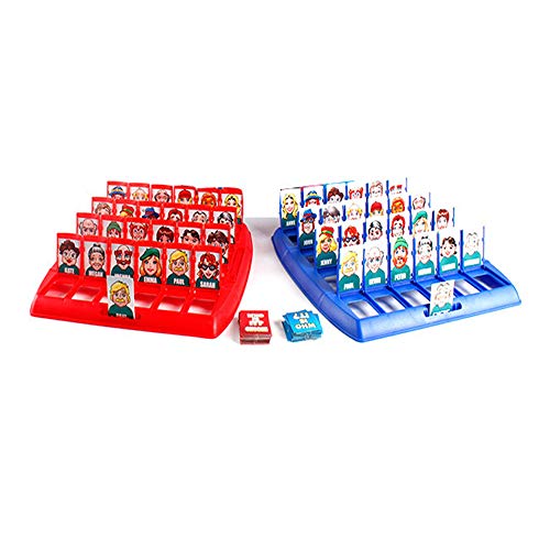 Quién es Divertido Juego de Mesa, Adecuado para el Clásico Juego de Mesa Funny Family Guessing Games Kids Children Toy Gift (Rojo y Azul)