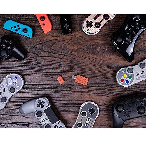 QUMOX 8Bitdo Receptor Adaptador inalámbrico Bluetooth para Switch, Windows, Mac y Raspberry Pi