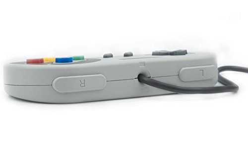 QUMOX Controlador de manivela de Juego SNES PC SFC para Windows PC USB Super famicom