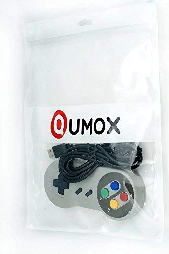 QUMOX Controlador de manivela de Juego SNES PC SFC para Windows PC USB Super famicom