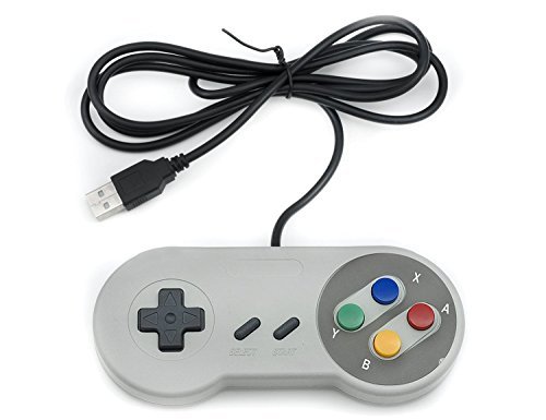 QUMOX Controlador de manivela de Juego SNES PC SFC para Windows PC USB Super famicom