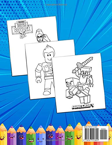 Rainbow Joy - 3 In 1 Gaming Characters Coloring Book: Best gift for fans, suitable for all ages, boys and girls, Characters , Weapons & Other