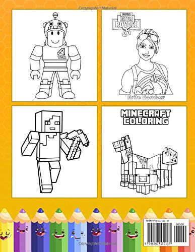Rainbow Joy - 3 In 1 Gaming Characters Coloring Book: Best gift for fans, suitable for all ages, boys and girls, Characters , Weapons & Other