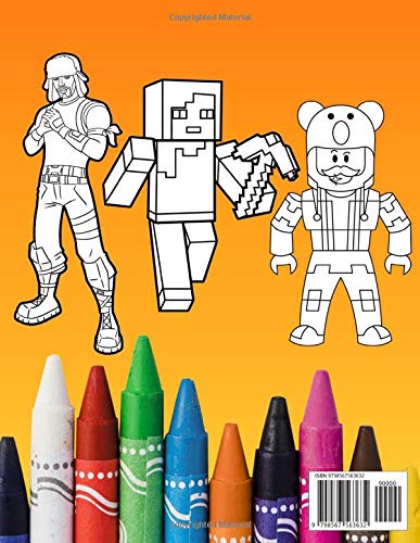 Rainbow Joy - 3 In 1 Gaming Characters Coloring Book: High Quality Illustrations - Suitable for all ages, boys and girls, adults - Best gift for fans