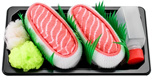 Rainbow Socks - Mujer Hombre Calcetines Sushi Salmón - 1 Par - Tamaño 41-46