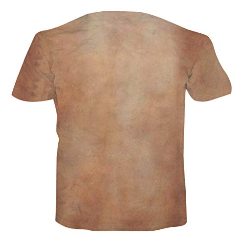 RAISEVERN Camiseta para Hombre Camiseta de Manga Corta con Estampado Muscular 3D Camiseta con Estampado de Cuerpo Divertido para Hombre