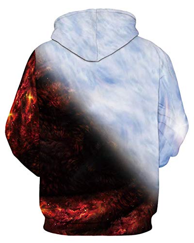 RAISEVERN Galaxy Space Crewneck Hoodie Novedad Sudaderas con Capucha para Mujer