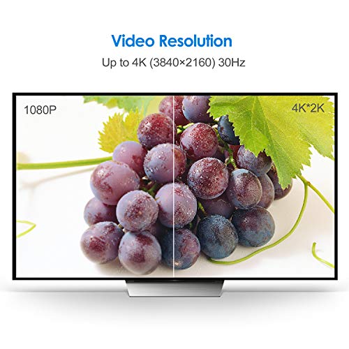 Rankie Cable HDMI de Alta Velocidad, Ethernet, 3D, Vídeo 4K y ARC, 1,8 m, Negro