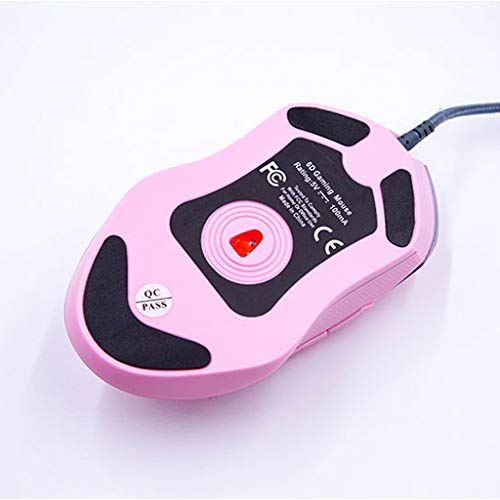 Ratón de juego Silent Click 7 colores LED Luz Ratón de juegos óptico USB ergonómico con cable con 3200 DPI y 6 botones