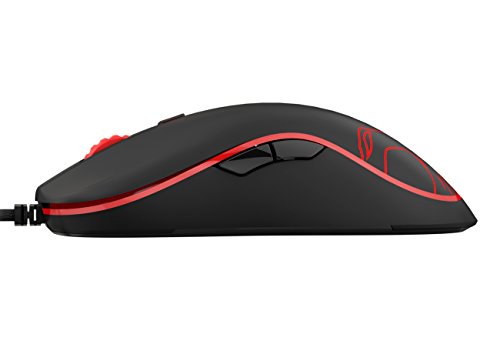 Raton Gaming Ozone M10 - Raton Ergonomico con Cable para Ordenador iniciarse - Sensor Optico, Tecnología Omrom,2000 dpi, Superficien Antideslizante, Ergonómico, USB, Negro