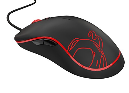 Raton Gaming Ozone M10 - Raton Ergonomico con Cable para Ordenador iniciarse - Sensor Optico, Tecnología Omrom,2000 dpi, Superficien Antideslizante, Ergonómico, USB, Negro