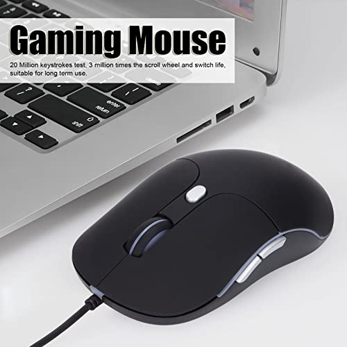 Ratón para Juegos con Cable, 800-1200-2400-200DPI Ratones ópticos para Juegos, 6 Botones Programables Ratón USB con Cable para Windows XP, para Vista, para Windows 7, 8, 10, para ME, 2000 / para OS X