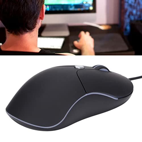 Ratón para Juegos con Cable, 800-1200-2400-200DPI Ratones ópticos para Juegos, 6 Botones Programables Ratón USB con Cable para Windows XP, para Vista, para Windows 7, 8, 10, para ME, 2000 / para OS X