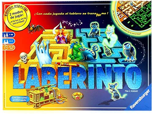 Ravensburger - Laberinto Magico Glow In The Dark, Juego de mesa, 2-4 Jugadores, Edad recomendada 7+ - Dimensiones 27 x 37 x 6 cm