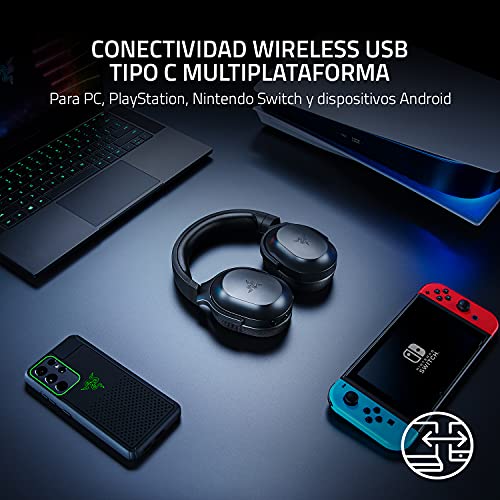 Razer Barracuda X: Auriculares inalámbricos para Juegos y móviles multiplataforma (PC, Playstation, Nintendo Switch y Android), Negro