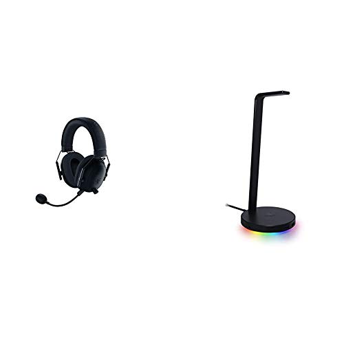 Razer BlackShark V2 Pro Paquete que consta de auriculares inalámbricos para juegos de deportes electrónicos y Base Station V2 Chroma soporte para auriculares con concentrador USB e iluminación RGB