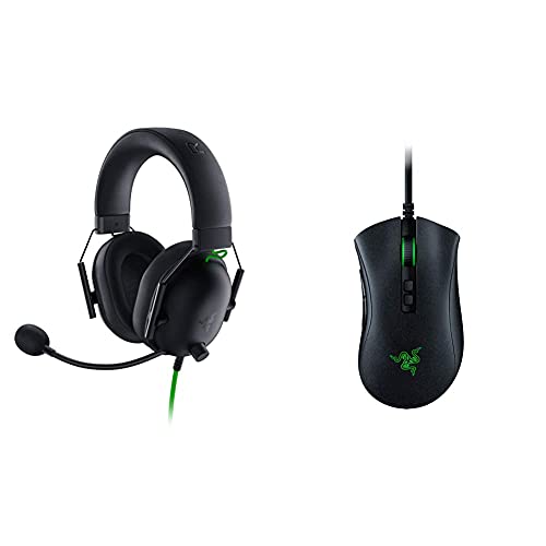 Razer Blackshark V2 X Auriculares Premium Para Juegos De Deportes Electrónicos + Deathadder V2 - Ratón Para Juegos Con Cable Y Comodidad Ergonómica