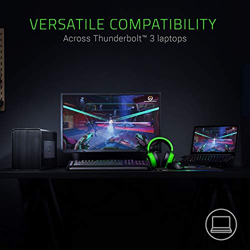 Razer Core X - Carcasa de Tarjeta gráfica Externa con Thunderbolt 3 para portátiles Windows 10 y Mac