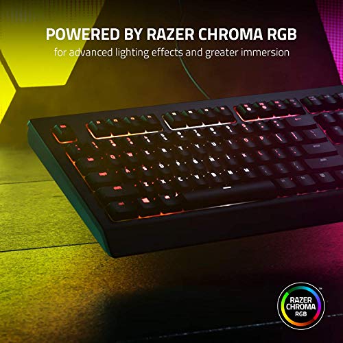 Razer Cynosa V2 - Teclado para Videojuegos con diafragma RGB Chroma Lighting, diseño de EE. UU.