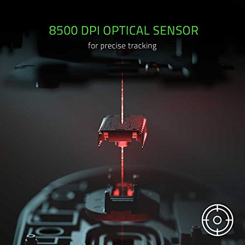 Razer DeathAdder V2 MiniRatón Ergonómico para Juegos, Ratón Gaming con Cinta Antideslizante, Ligero, Cable Speedflex, Sensor Óptico con 8500 dpi, Memoria Integrada, Iluminación Cromática RGB, Negro