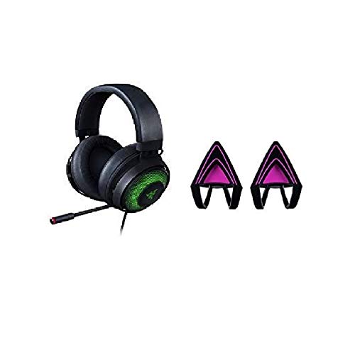 Razer Kraken Ultimate - Auriculares Gaming USB ,Gaming Headset con Micrófono Active Noise Cancelling +Razer - Kitty Ears para auriculares Kraken, compatible con los modelos 2019