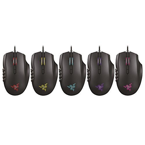 Razer Naga Chroma - Ratón para Gaming (ergonómico, con Cable, para MMO, 19 Botones programables, Sensor de 16000 dpi)