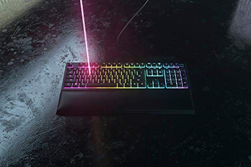 Razer Ornata V2 - Teclado Gaming, Teclado de membrana mecánica con Iluminación Razer Chroma RGB, Switch Mecánico, US Layout, Color Negro