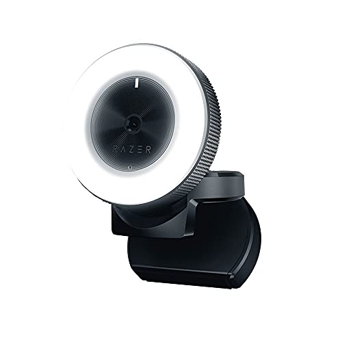 Razer RZ19-02320100-R3M1, Webcam de Streaming, 1080p, 30 FPS/720p 60 FPS, Luz de Llamada con Brillo Ajustable, Micrófono Incorporado, Enfoque Automático Avanzado, USB, Negro