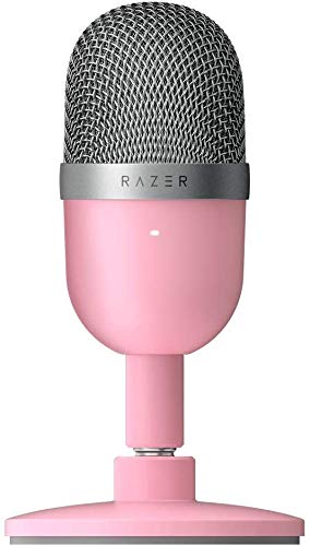 Razer RZ19-03450200-R3M1 - Seiren Mini Micrófono compacto para USB para streaming, compacto con patrón polar supercardioide, soporte inclinable, amortiguador integrado, Quartz / Rosa