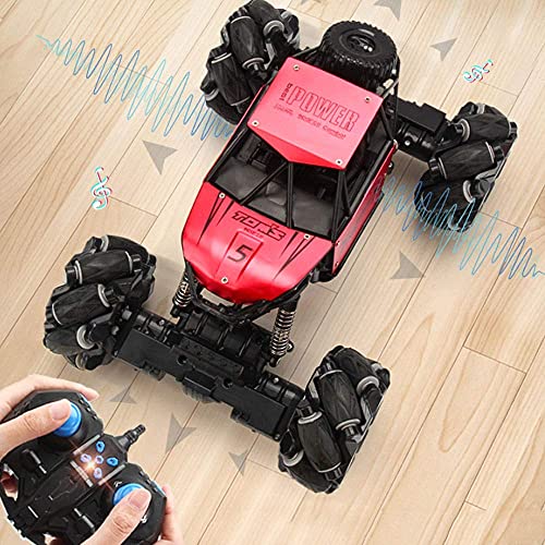 RC Buggy 4WD High-Speed Drift Climbing Racing 360-degree Rotation Lateral Drift Stunt Car is The Best Toy Gift for Children (Color : Red) (Blue)