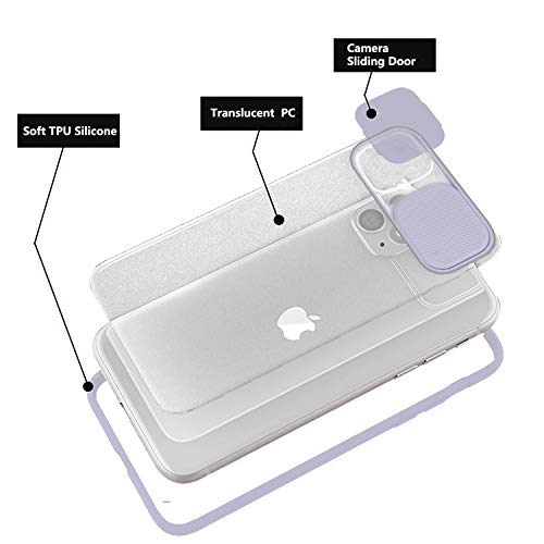 Rdyi6ba8 Funda Compatible con iPhone 11 Pro, Carcasa Trasera Mate PC y Silicona TPU Bordes Resistente a Impactos [Protección de la cámara] Caso para iPhone 11 Pro, Púrpura