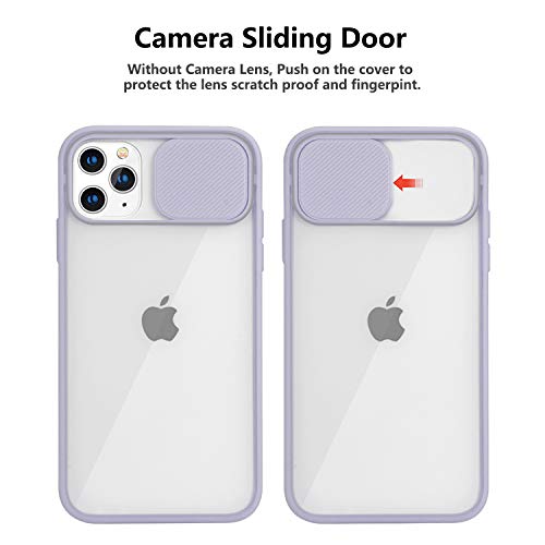 Rdyi6ba8 Funda Compatible con iPhone 11 Pro, Carcasa Trasera Mate PC y Silicona TPU Bordes Resistente a Impactos [Protección de la cámara] Caso para iPhone 11 Pro, Púrpura