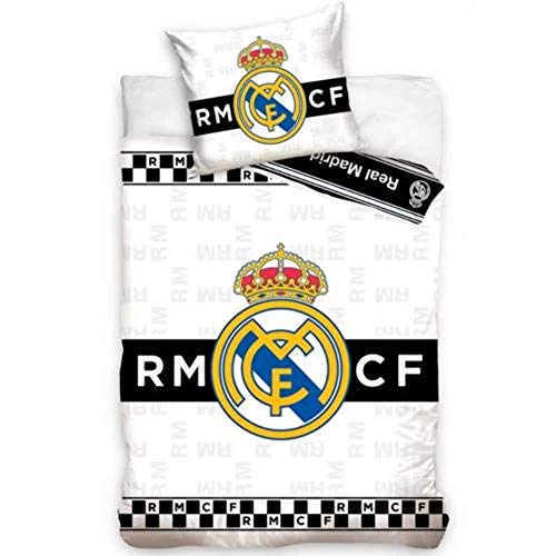Real Madrid F.C. Juego de funda de edredón individual BW