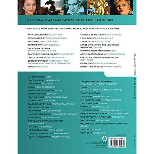 Really easy piano: 50 popular songs piano