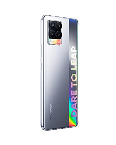 realme 8 - Smartphone Libre (Pantalla AMOLED superior 6.4", 8GB RAM +128GB Almacenamiento, MediaTek Helio G95, Cámara cuádruple con IA de 64MP, Carga Dart de 30W con batería de 5000 mAh) Cyber Silver