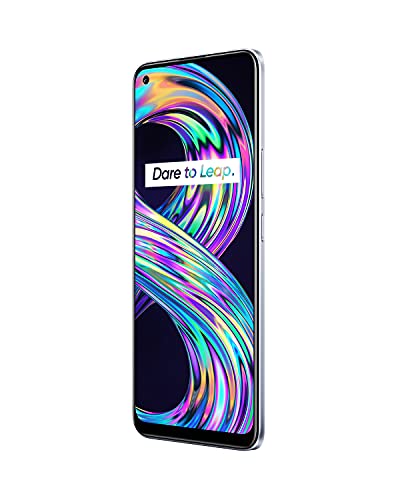 realme 8 - Smartphone Libre (Pantalla AMOLED superior 6.4", 8GB RAM +128GB Almacenamiento, MediaTek Helio G95, Cámara cuádruple con IA de 64MP, Carga Dart de 30W con batería de 5000 mAh) Cyber Silver